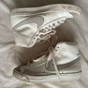 Nike White High-Top Athletic Shoes